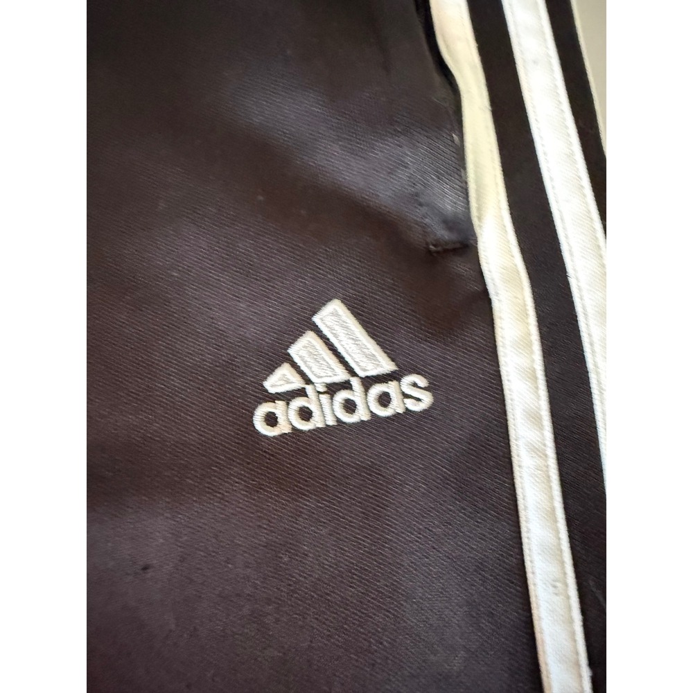 Adidas Climacool Black Track Pants White Stripes Mens XS Joggers Zipped Pockets